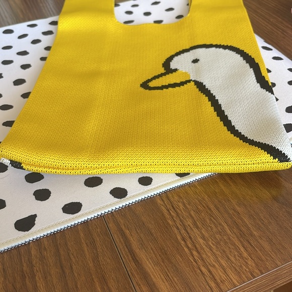 TOTE Yellow Duck Bohemian Crochet • Spring Boho Vest Bag NWOT 💛✨💛 - Picture 9 of 10